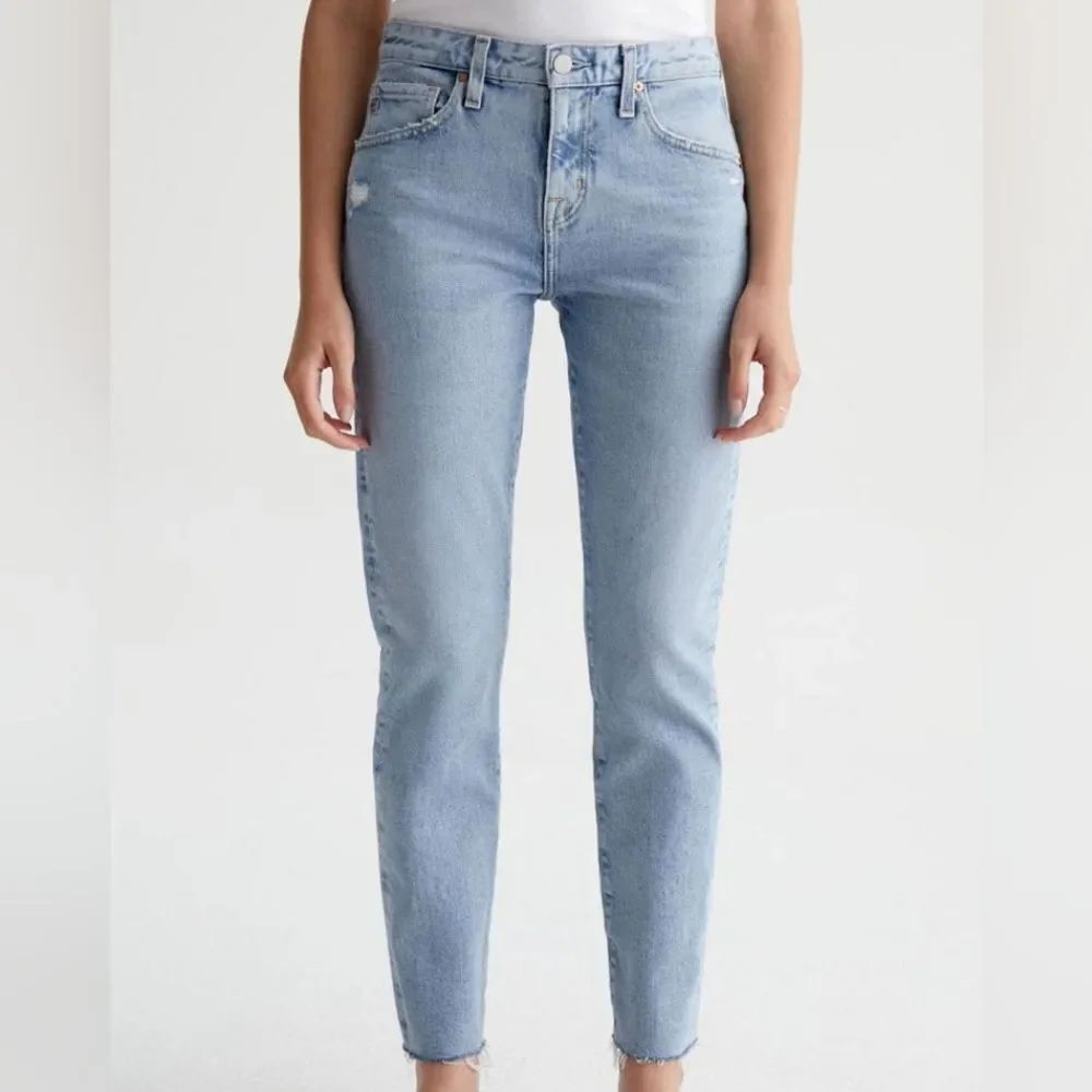 AG Adriano Goldschmied Light Blue Ex Boyfriend Slim Jeans
